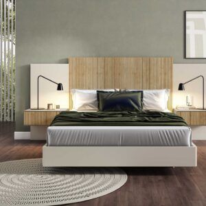 Cabezal cama Blanco y Roble Hera